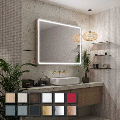 Spegel med LED Rundad Madrid PREMIUM